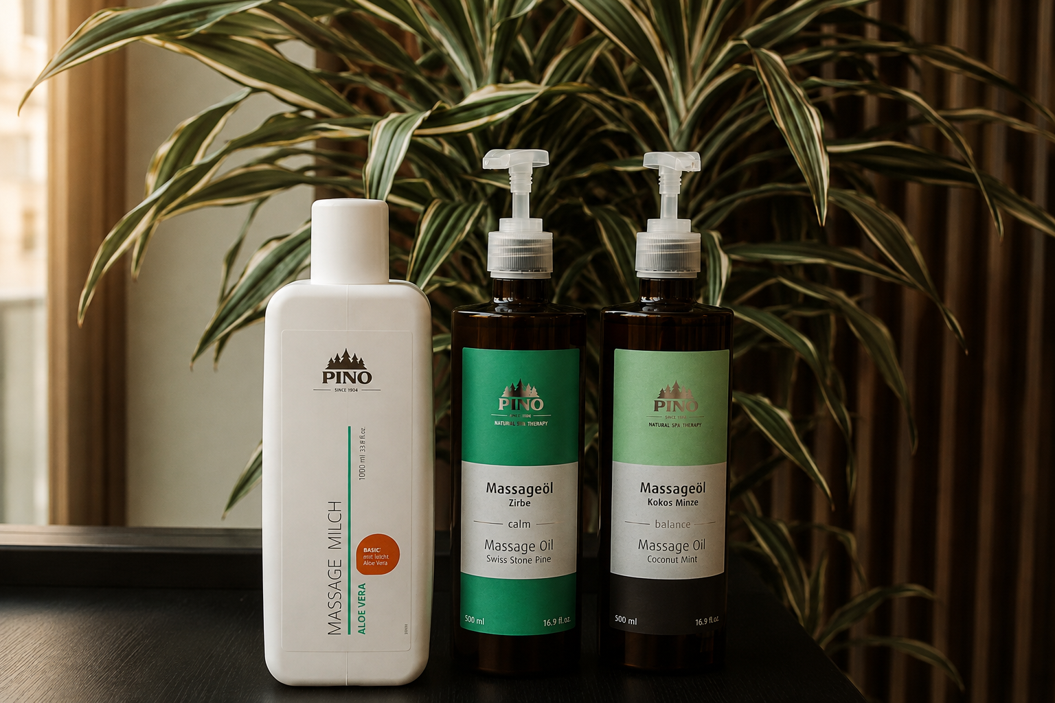 Massageöl und Produkte in der Massagepraxis Ruben