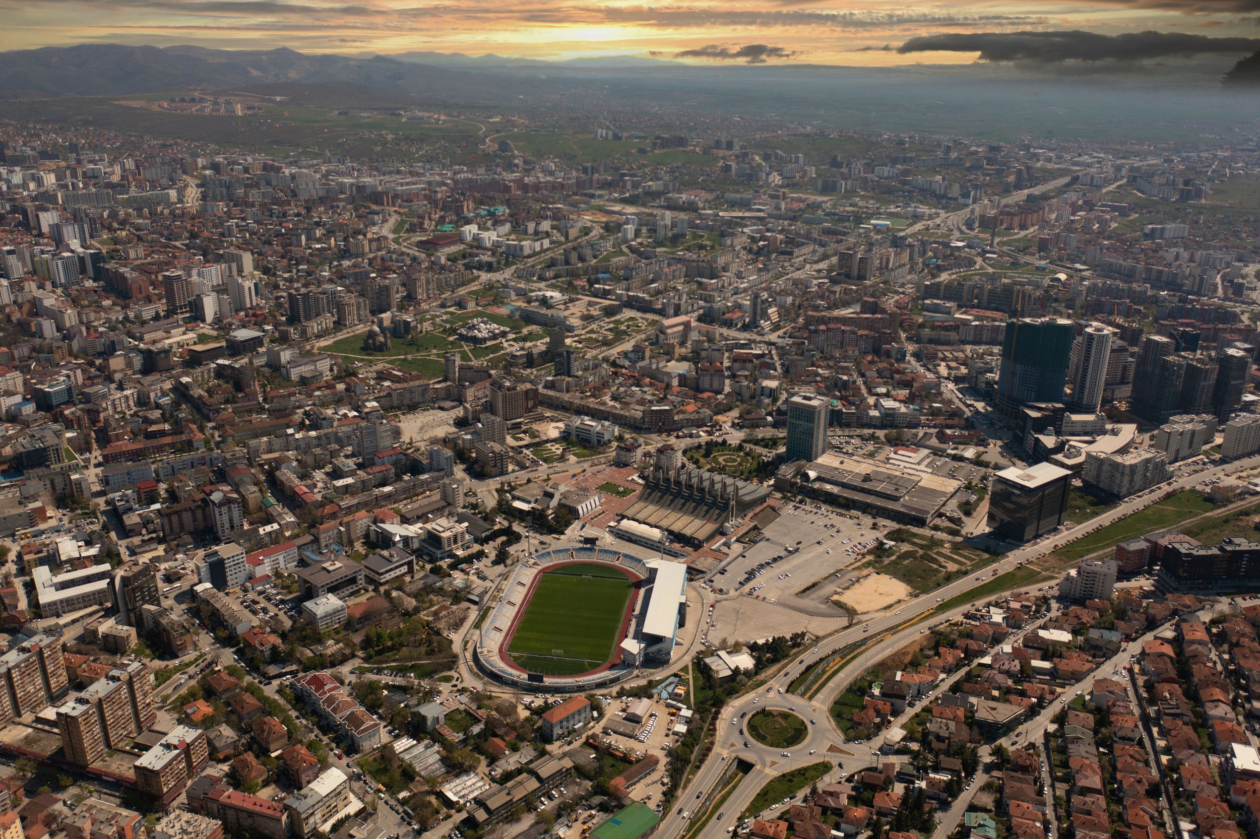 Blick auf die Hauptstadt Prishtina