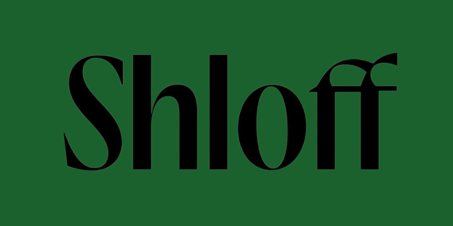 The word 'ShlOff' written in large black letters on a green background