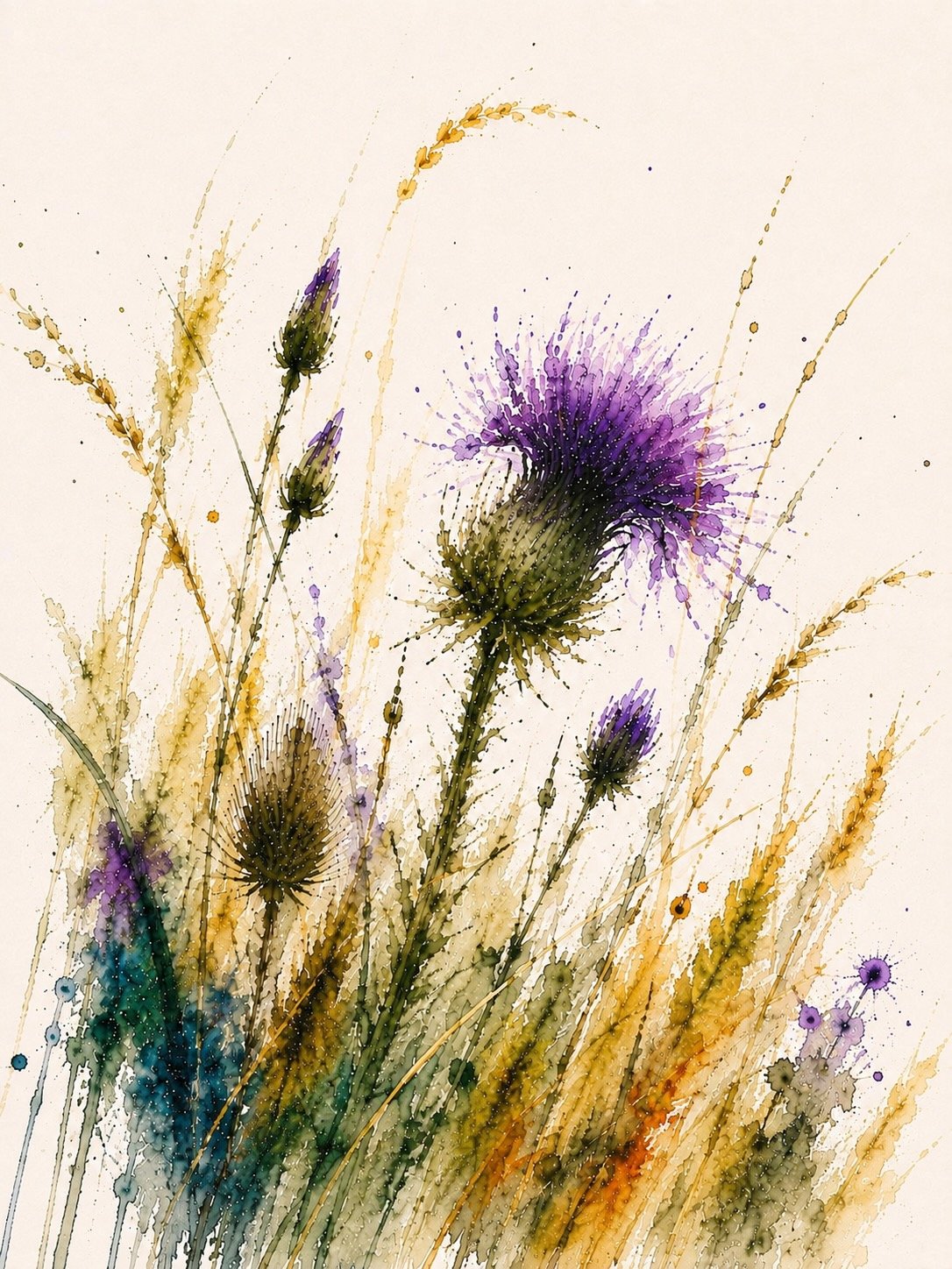 The Last Light – Thistle Botanical Artwork