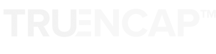 Tru-enCap logo in white on a black background