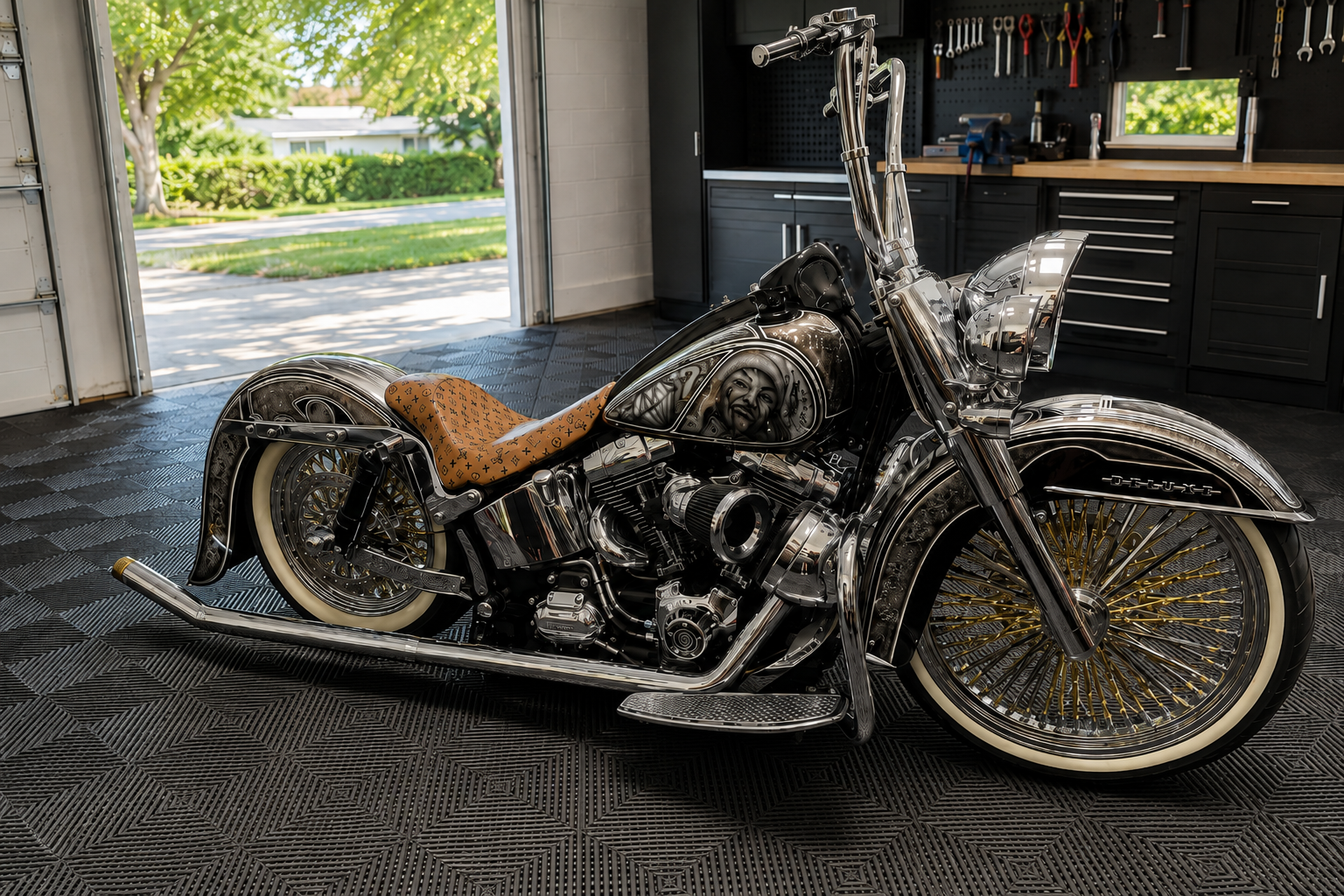 Softail-Brown-Leather-Garage-Open-Door.png