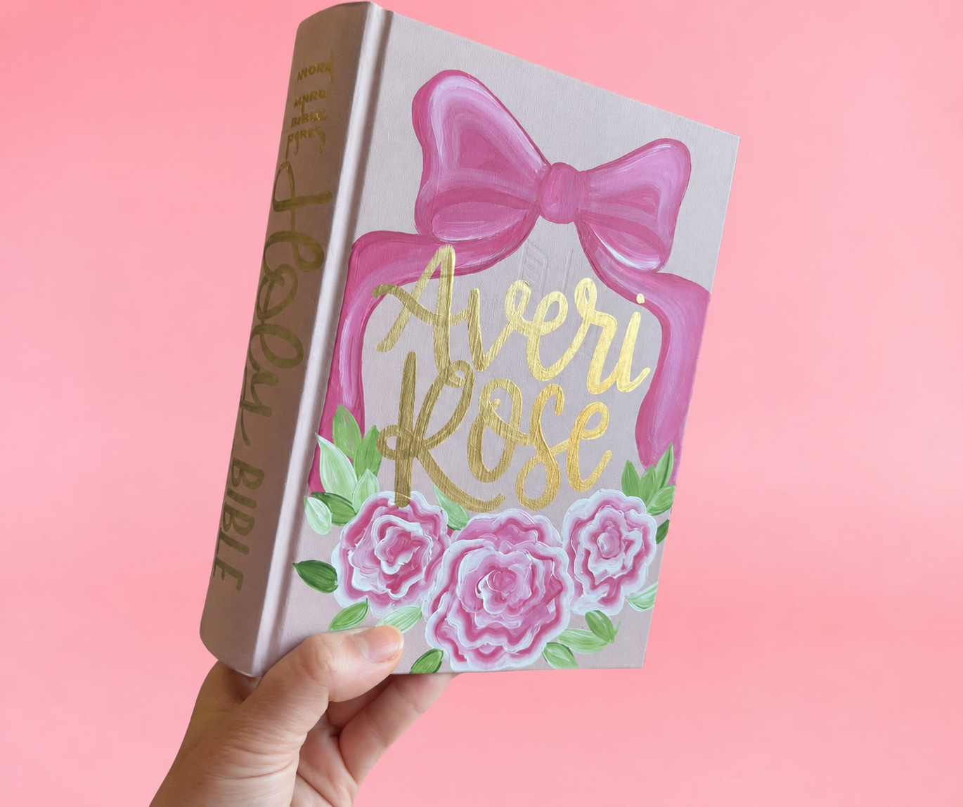 Personalized Floral & Bow Bible