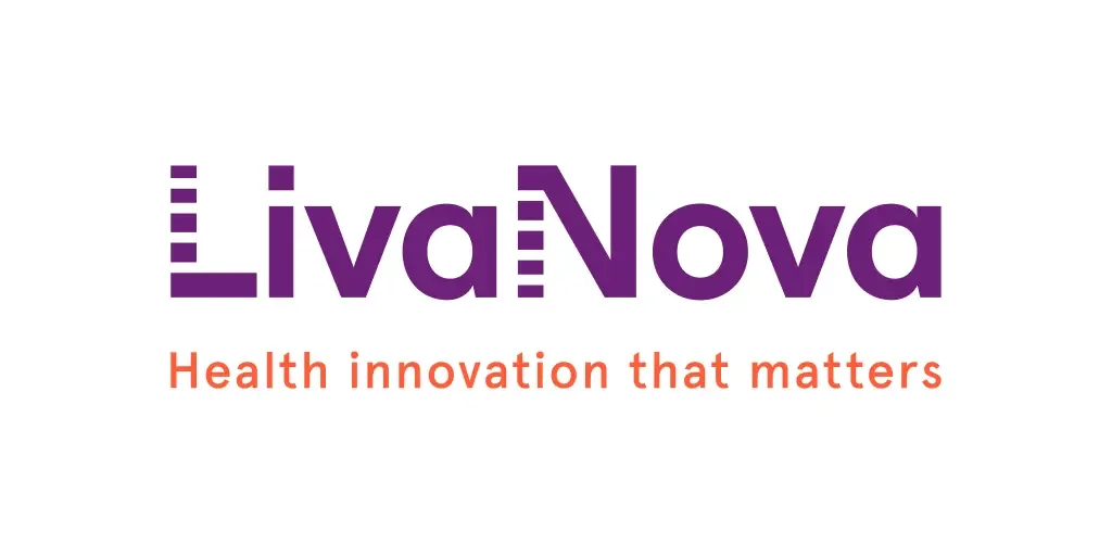 LivaNova logo with tagline 'Health innovation that matters'