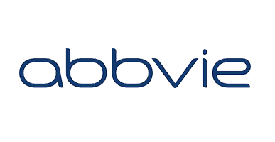 Abbvie logo in blue text on a white background