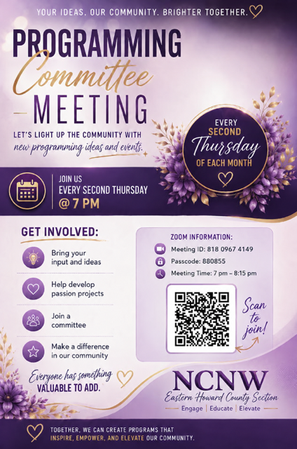 Programming Committee Meeting