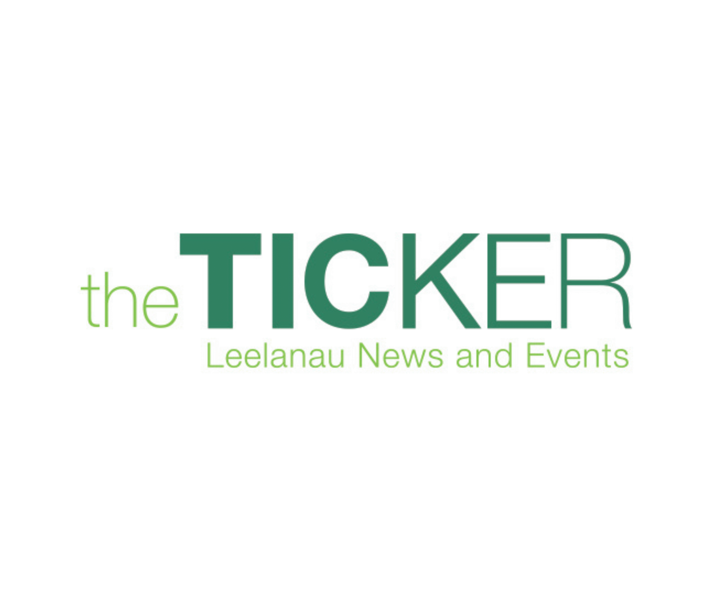 Text reads 'ticked the Leelanau News and Events' in green and dark green font.