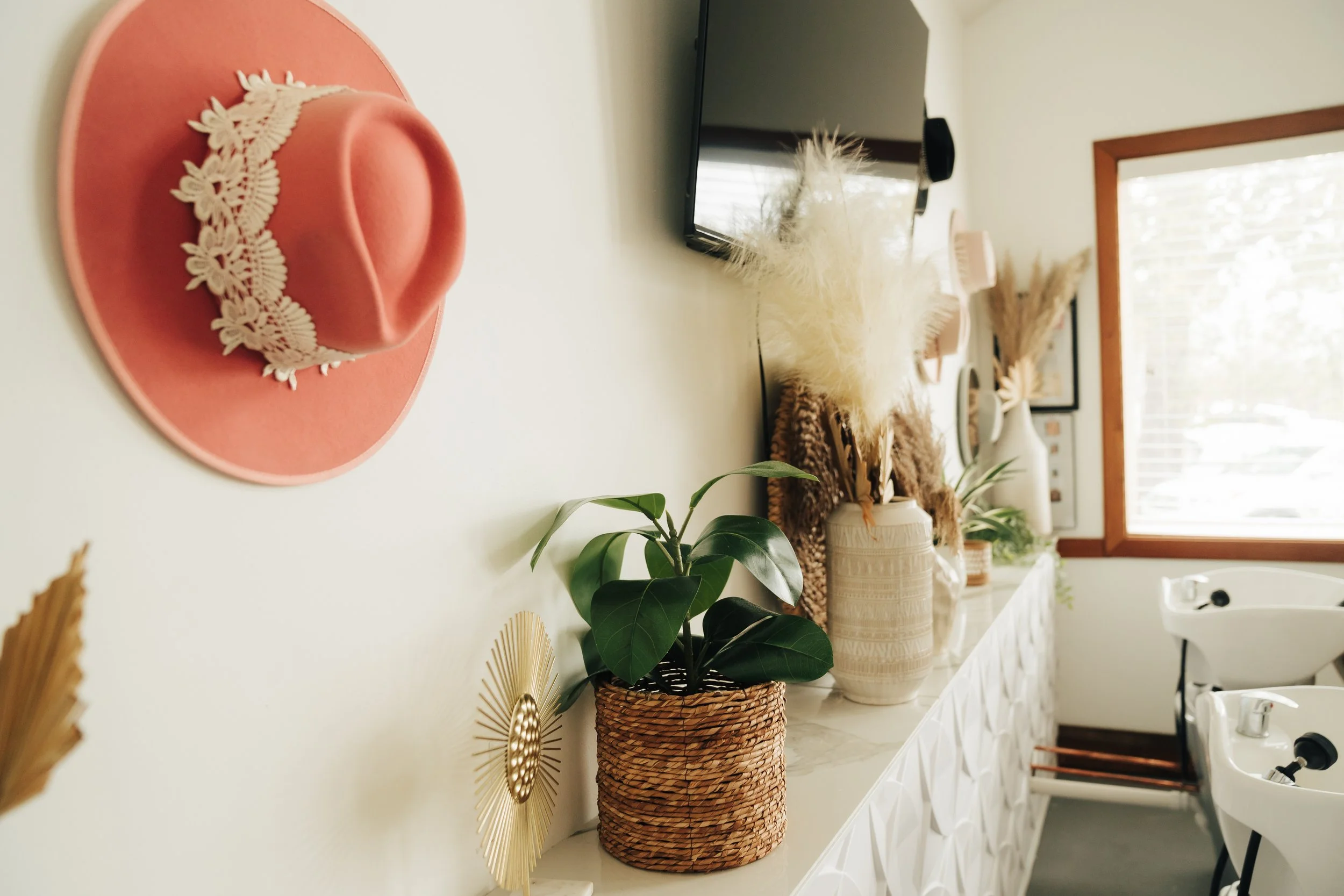 Modern salon interior at Color Your Mane Salon in Slidell, Louisiana.