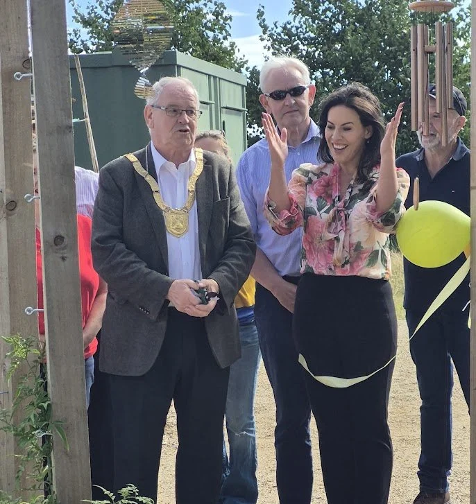 Minister Jennifer Carroll MacNeill TD with Cllr Jim Gildea at opening of Shankill Community Garden