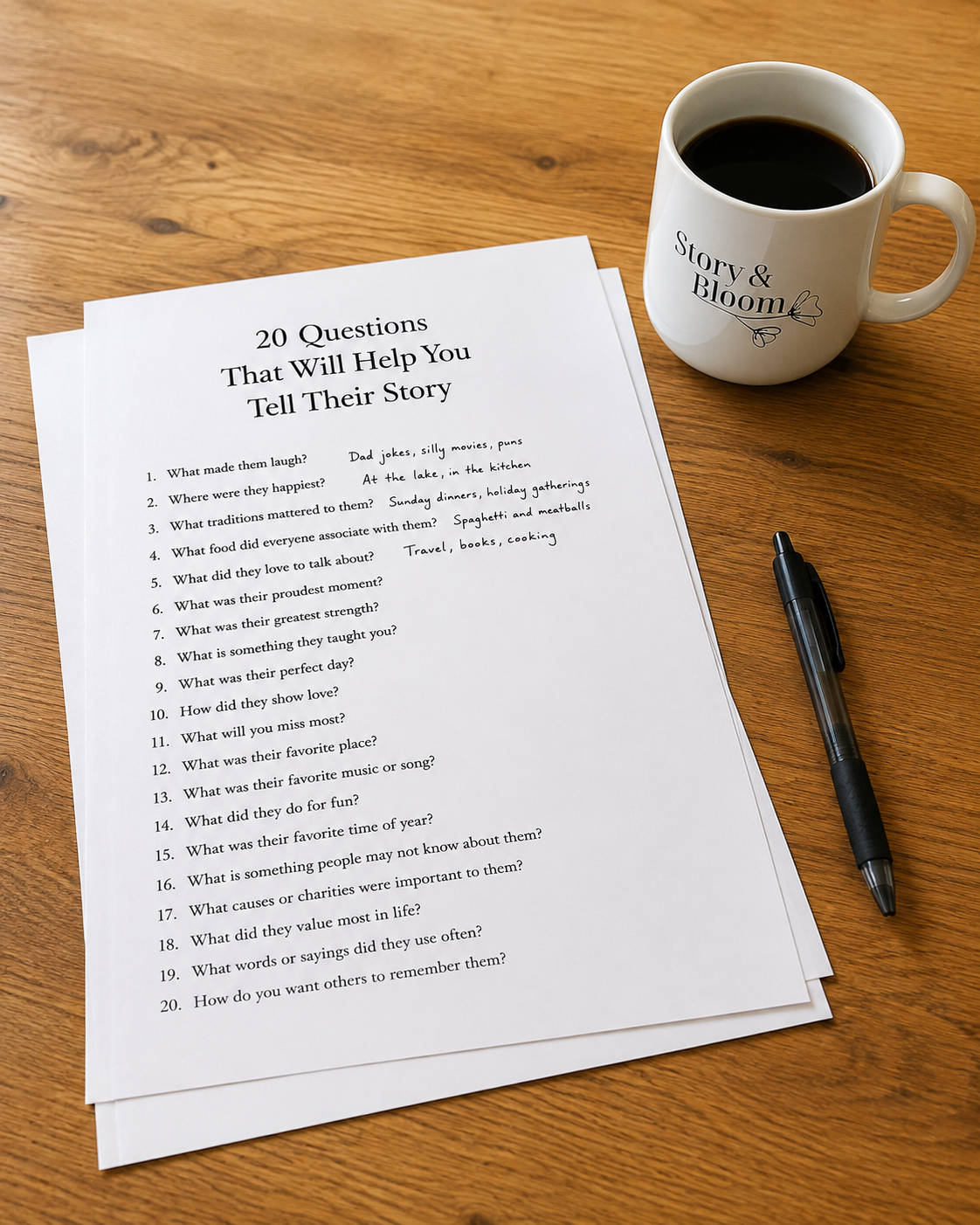 20 Questions That Will Help You Tell Their Story