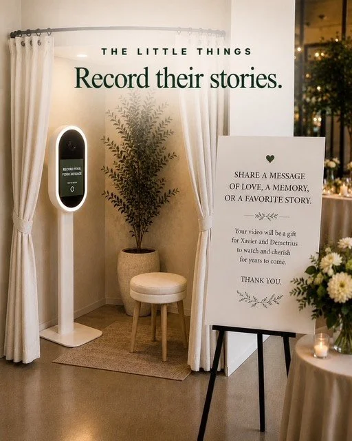 A video message booth gives family and friends a chance to share stories in their own words. Years from now, hearing familiar voices, laughter, and memories can become one of the most treasured keepsakes from a celebration of life.