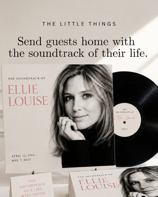 A personalized playlist or custom soundtrack creates a meaningful celebration of life keepsake. Turning that into a vinyl keepsake  preserves memories long after the memorial celebration has ended.