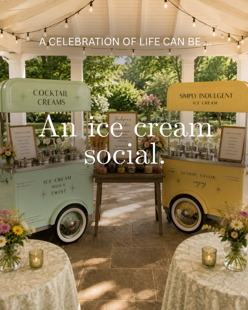 An ice cream social is a joyful celebration of life idea that brings out smiles in every generation. Favorite flavors, childhood memories, and simple conversation create a relaxed memorial gathering where guests can reconnect while honoring a life fi