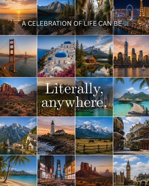 A destination celebration of life gives family and friends the chance to gather in a place that held special meaning. Whether it's a favorite beach, a beloved city, the mountains, or an unforgettable vacation spot, choosing the right destination tran