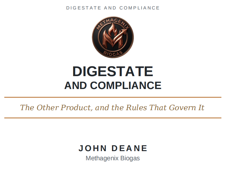 Vol 9 - Digestate and Compliance - The other product, and the rules that govern it