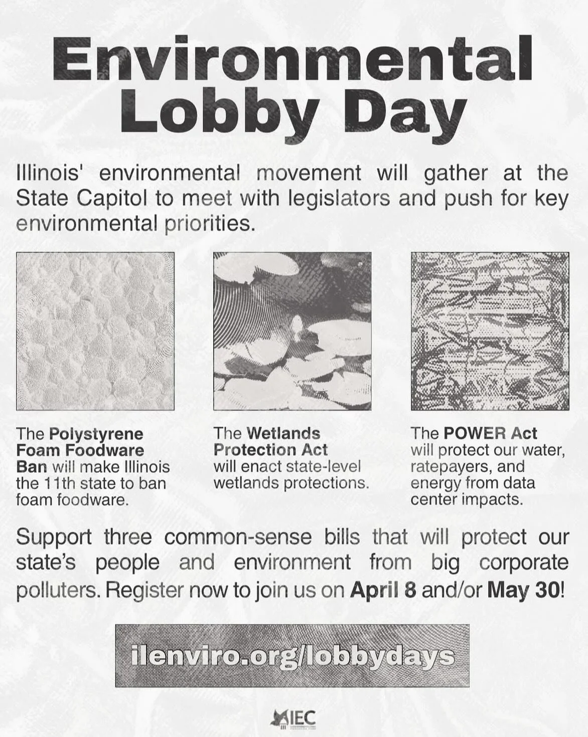 Join us for a lobby day with the Illinois Environmental Council on May 30th!🌱Meet with legislators and push for support of the POWER Act- nation-leading legislation that protects Illinois from data center harms. Sign up through link in bio! 🔗 https