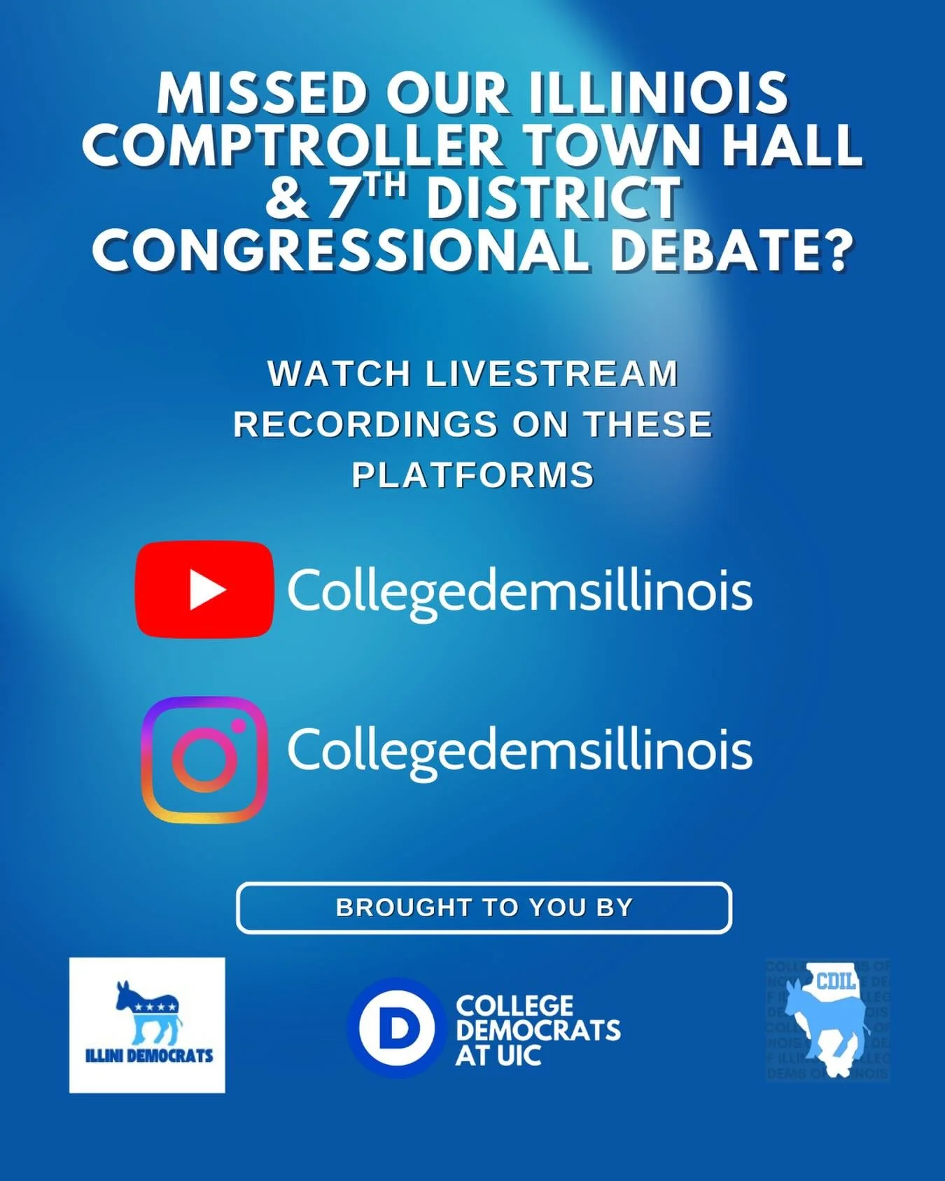 Check out our forum recordings on YouTube or our Insta profile!