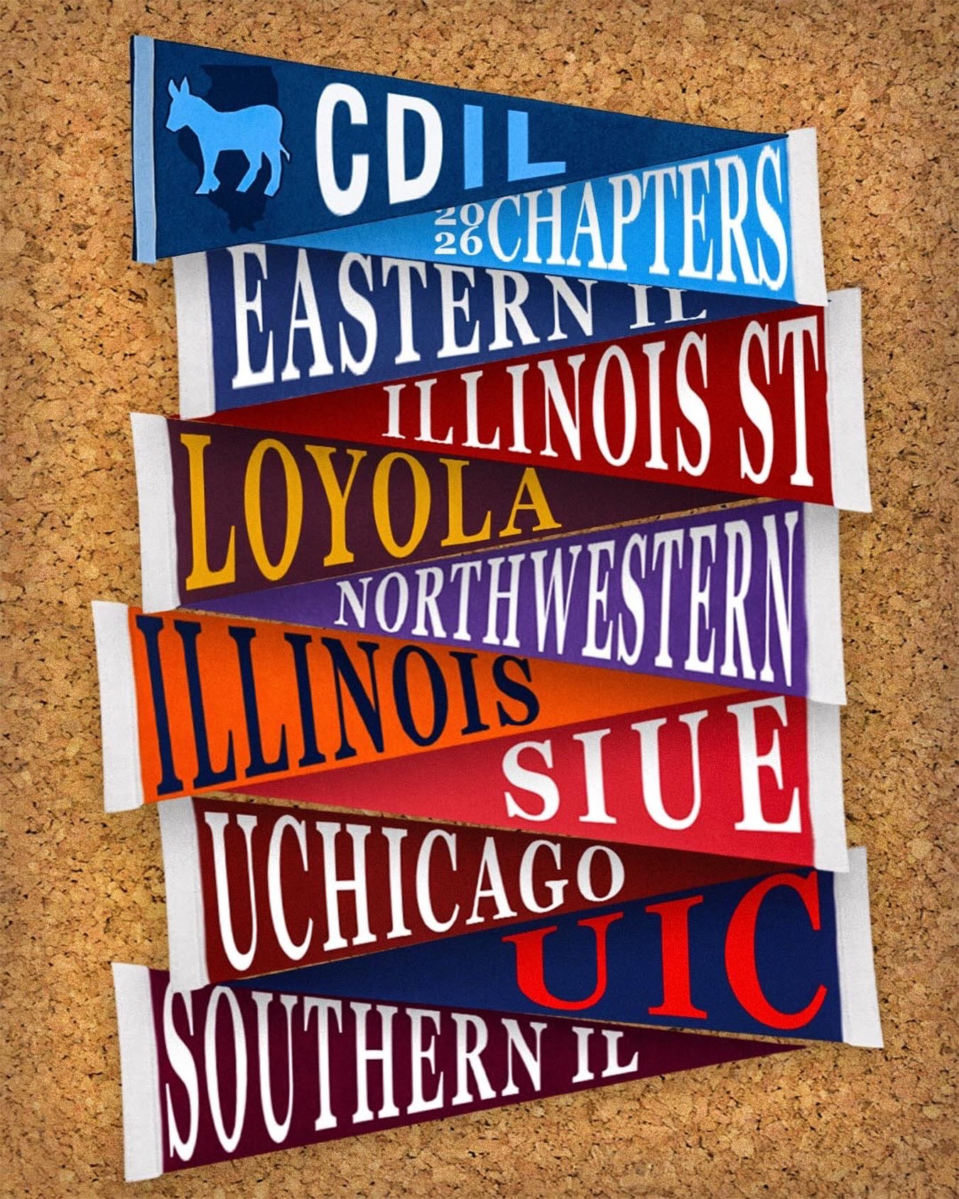 JOIN A CHARTERED CDIL CHAPTER! 💙‼️

Whether you&rsquo;re just starting college or returning, our chartered chapters will welcome you! Join the fight for a more progressive Illinois 🫏