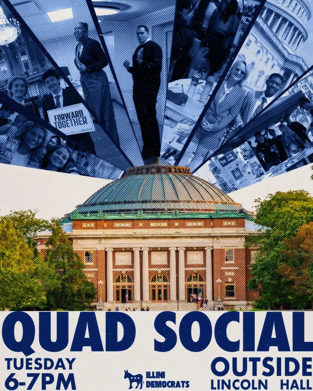 Calling all Illini Democrats 📢 

We&rsquo;re having our FIRST meeting THIS TUESDAY from 6-7PM outside Lincoln Hall on the Quad!

Come meet all of our exec, meet new members, and learn how to get involved! 

See you there 💙🫏
