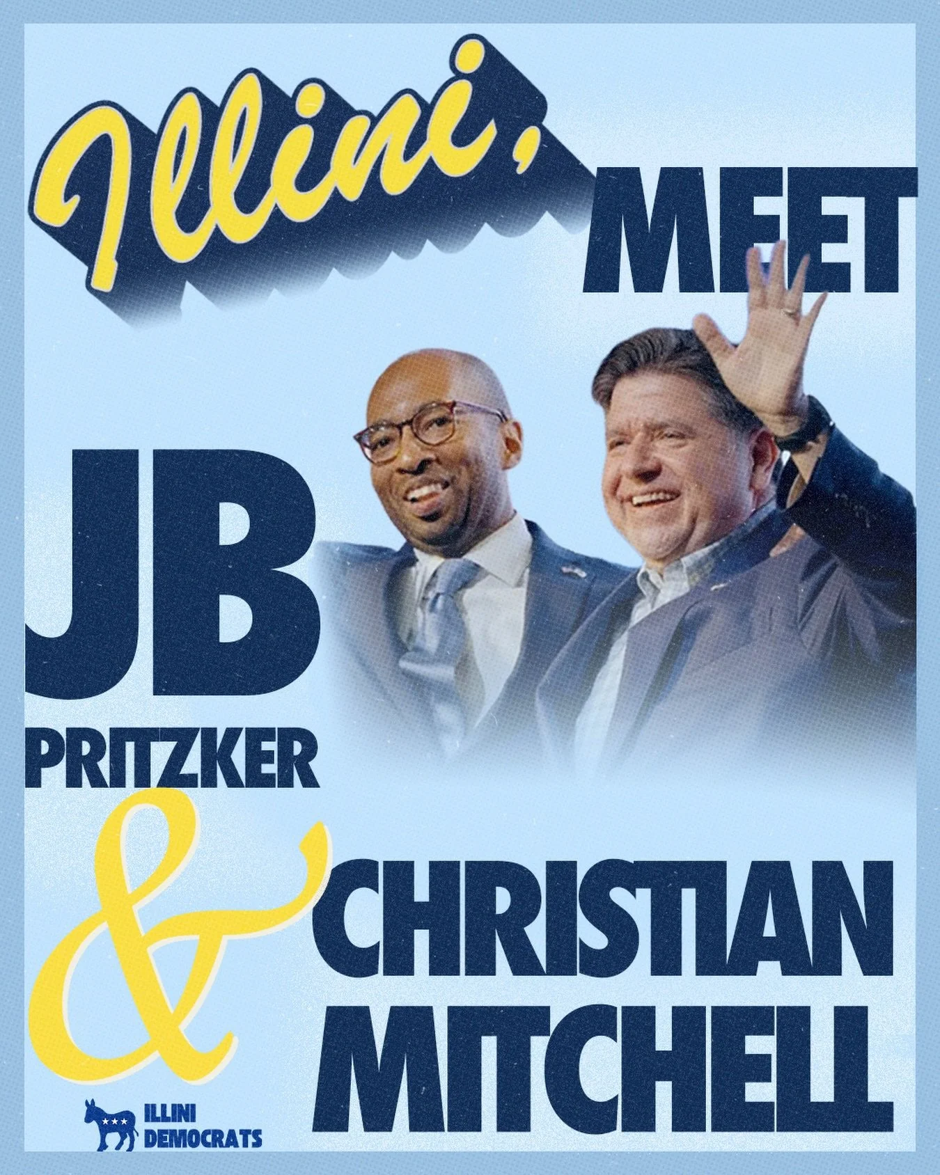 📢 THIS IS THE CHANCE OF A LIFETIME ILLINI ‼️

JOIN US THIS THURSDAY AT THE ROSE BOWL TAVERN IN URBANA TO MEET GOVERNOR JB PRITZKER AND OUR FUTURE LT. GOVERNOR CHRISTIAN MITCHELL 💙🎉

RSVPS MANDATORY, LINK IN BIO 🔥‼️