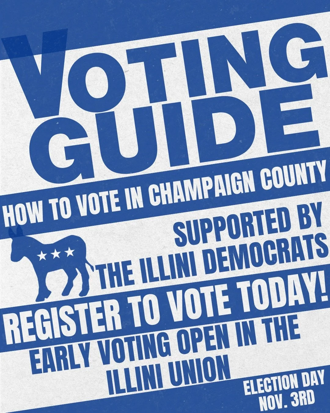 Hey Illini,

If you&rsquo;re unsure of who to vote for in this upcoming midterm election, we have a post for you! Use this voting guide by the Illini Democrats to assist you in filling out your ballot! 💙🗳️