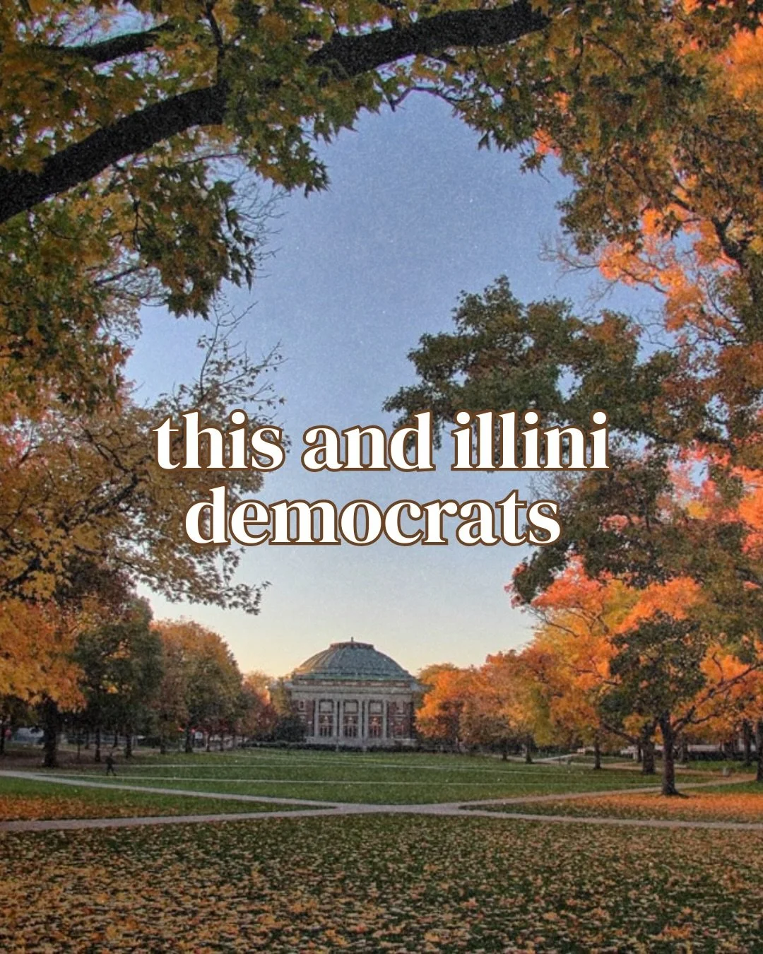 electing democrats and fighting for progressive change all across Urbana-Champaign 🍂🍁