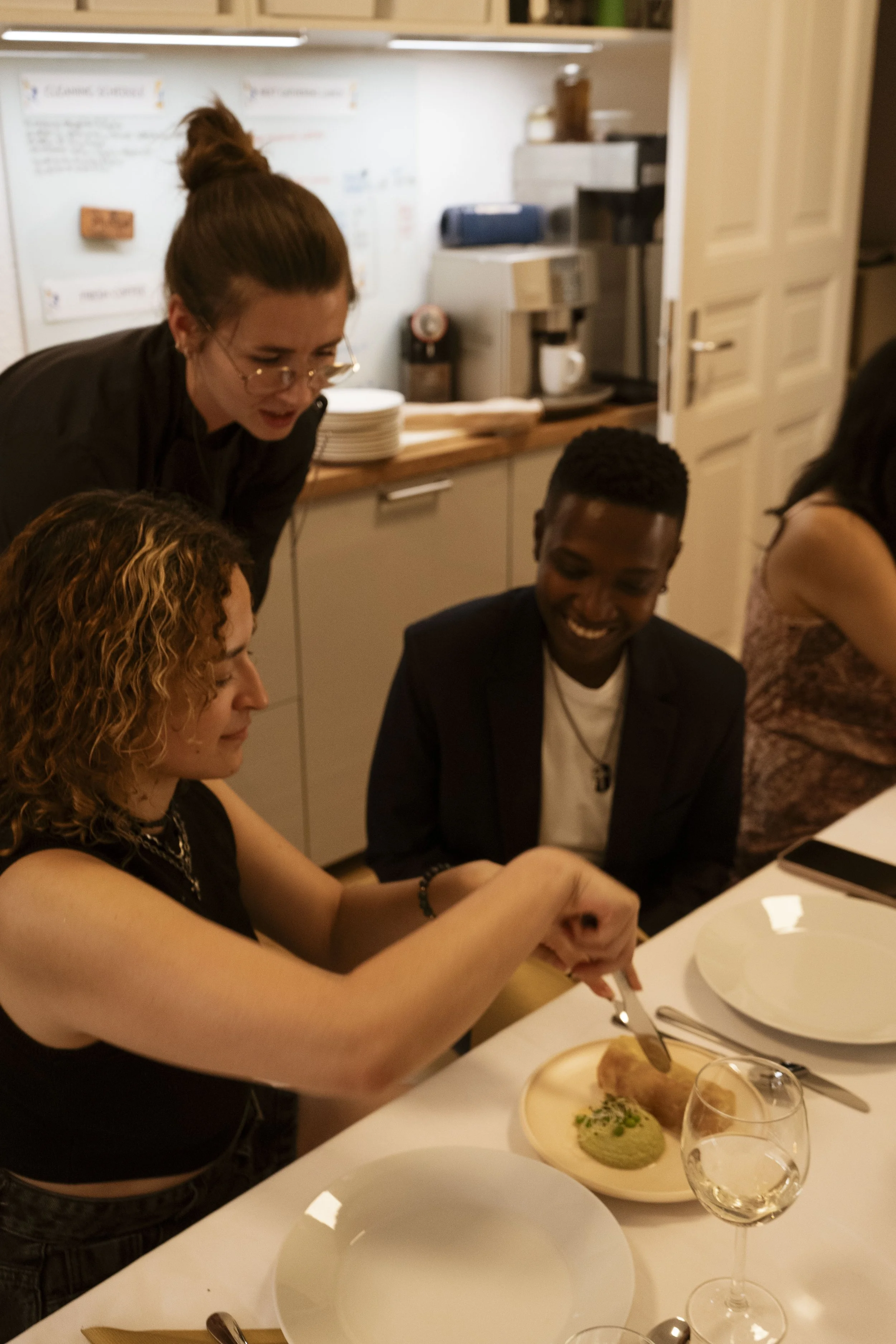 Guests enjoying private dining experience with chef Pauline Didier in Berlin