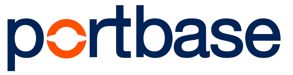 De afbeelding toont het logo van havenbedrijf Portbase.