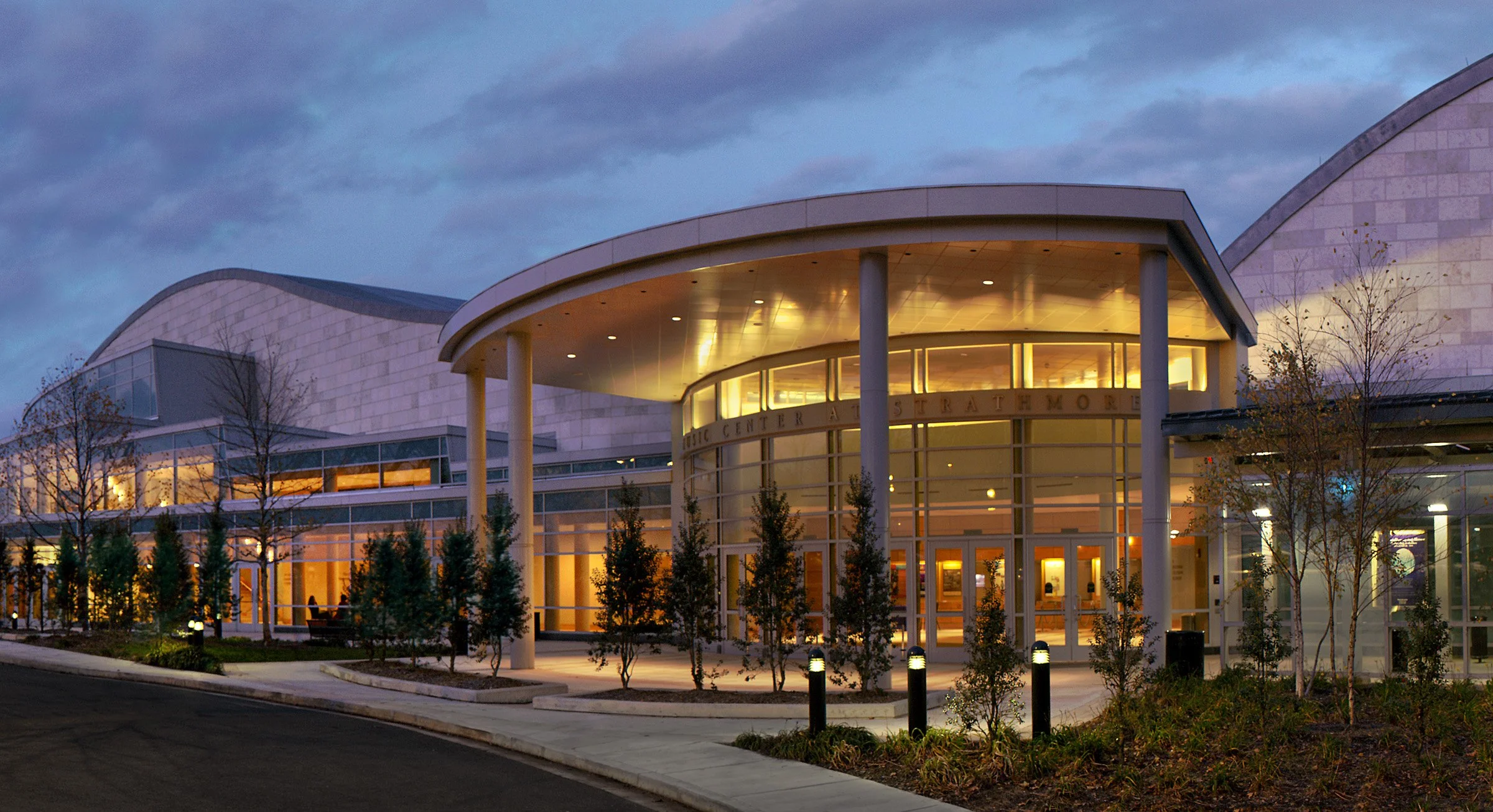 Outside view of the Strathmore Music Center.