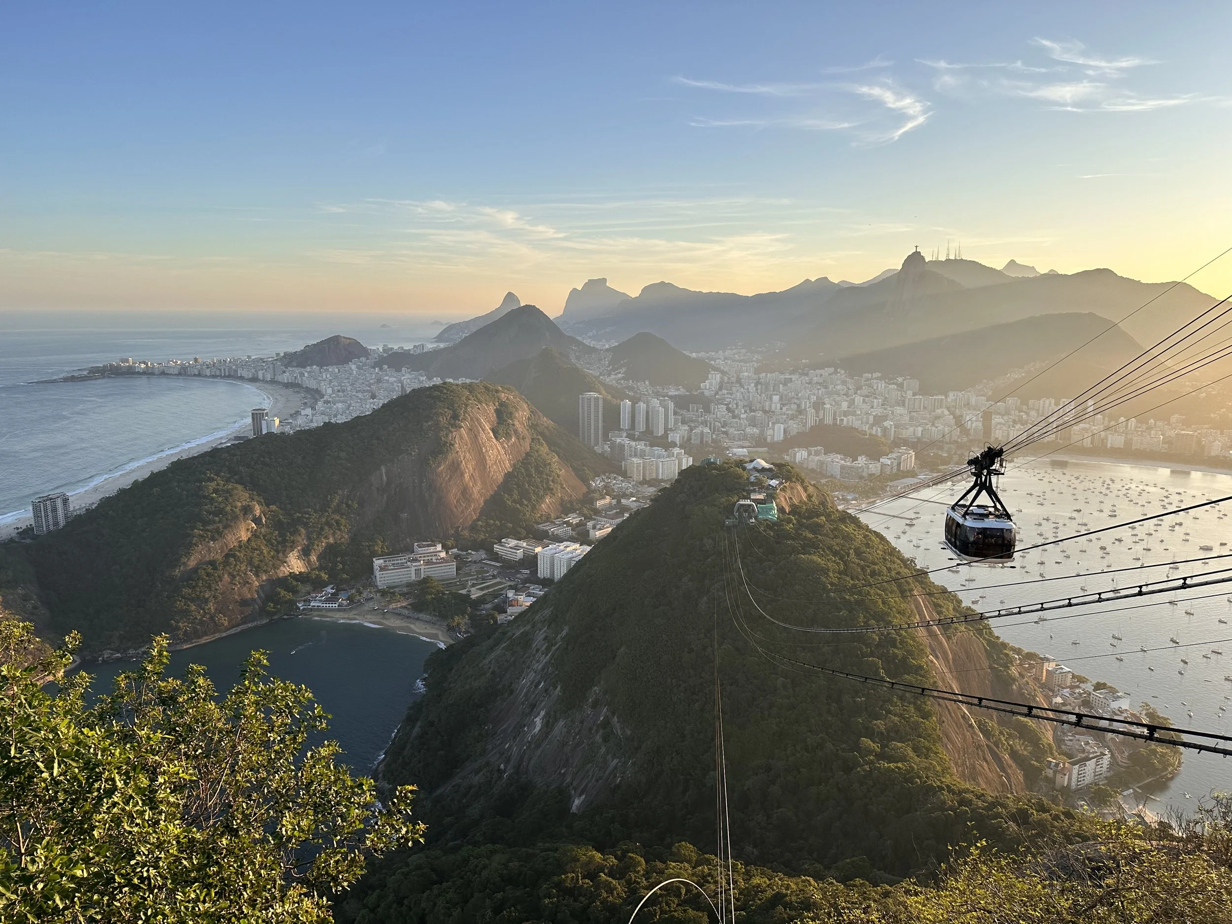 Rio de Janeiro and surrounding mountains, seen from the top of Sugarloaf Mountain.