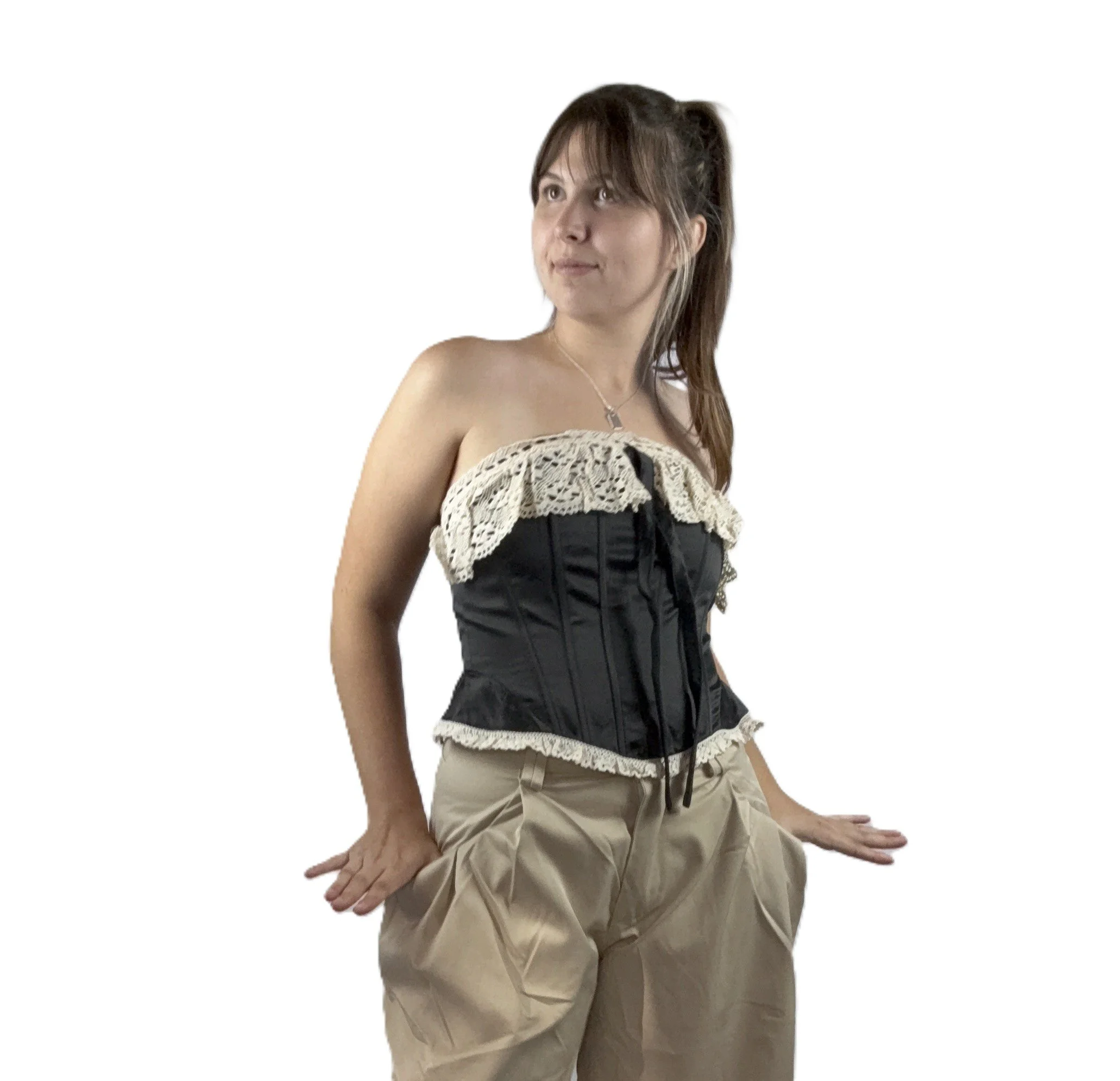 Bustier dentelle noir