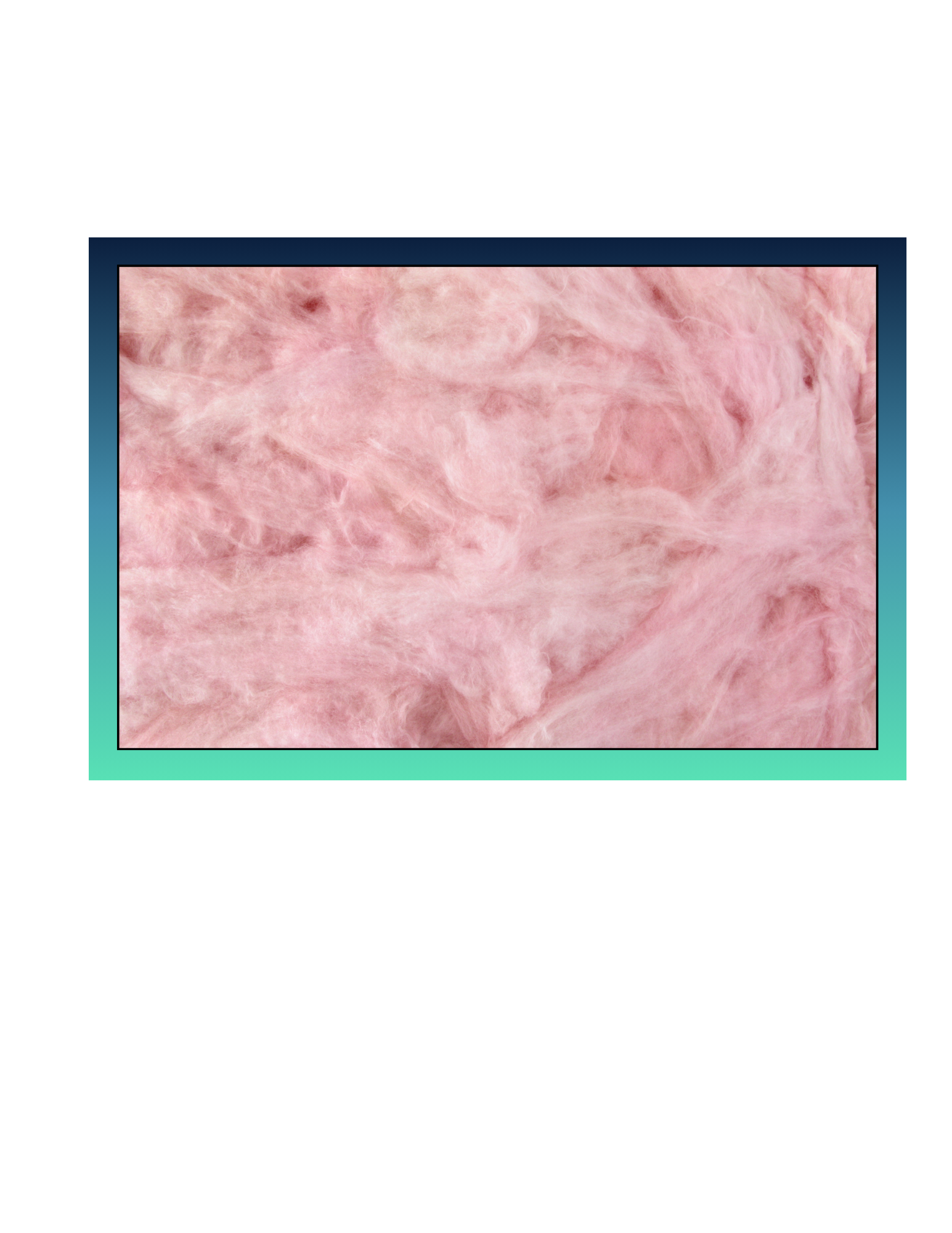 Close-up of pink batt insulation on a stick.