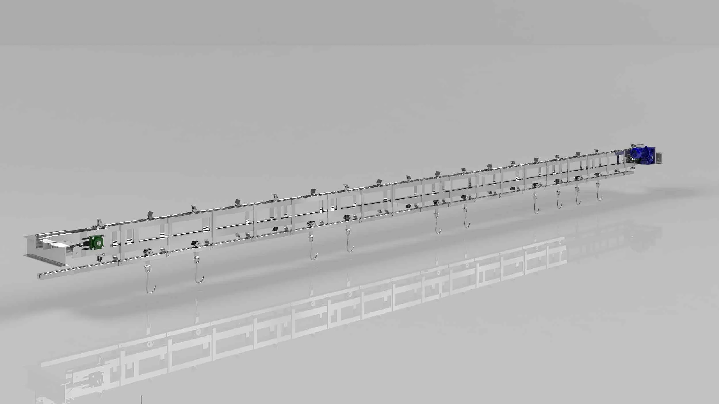 Sheep Bleeding and Processing Conveyor Line with Hooks - Teknotes Group