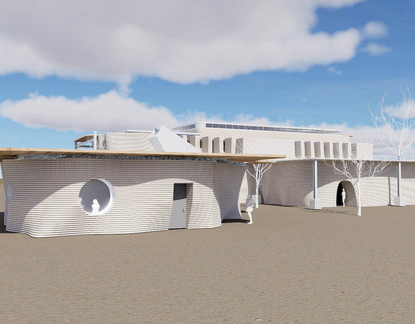 living quarters exterior render.
