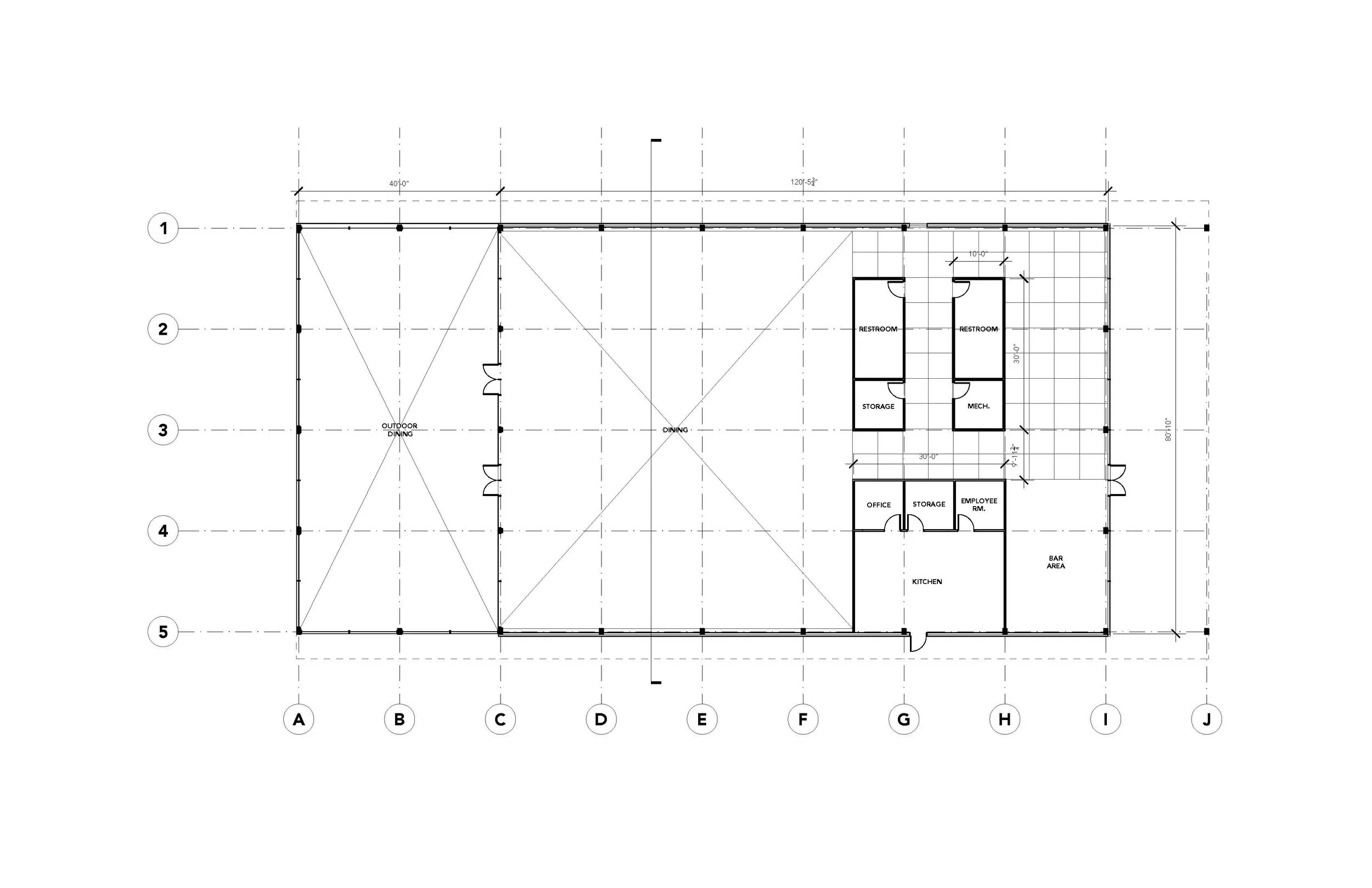 restaurant ground floor plan.