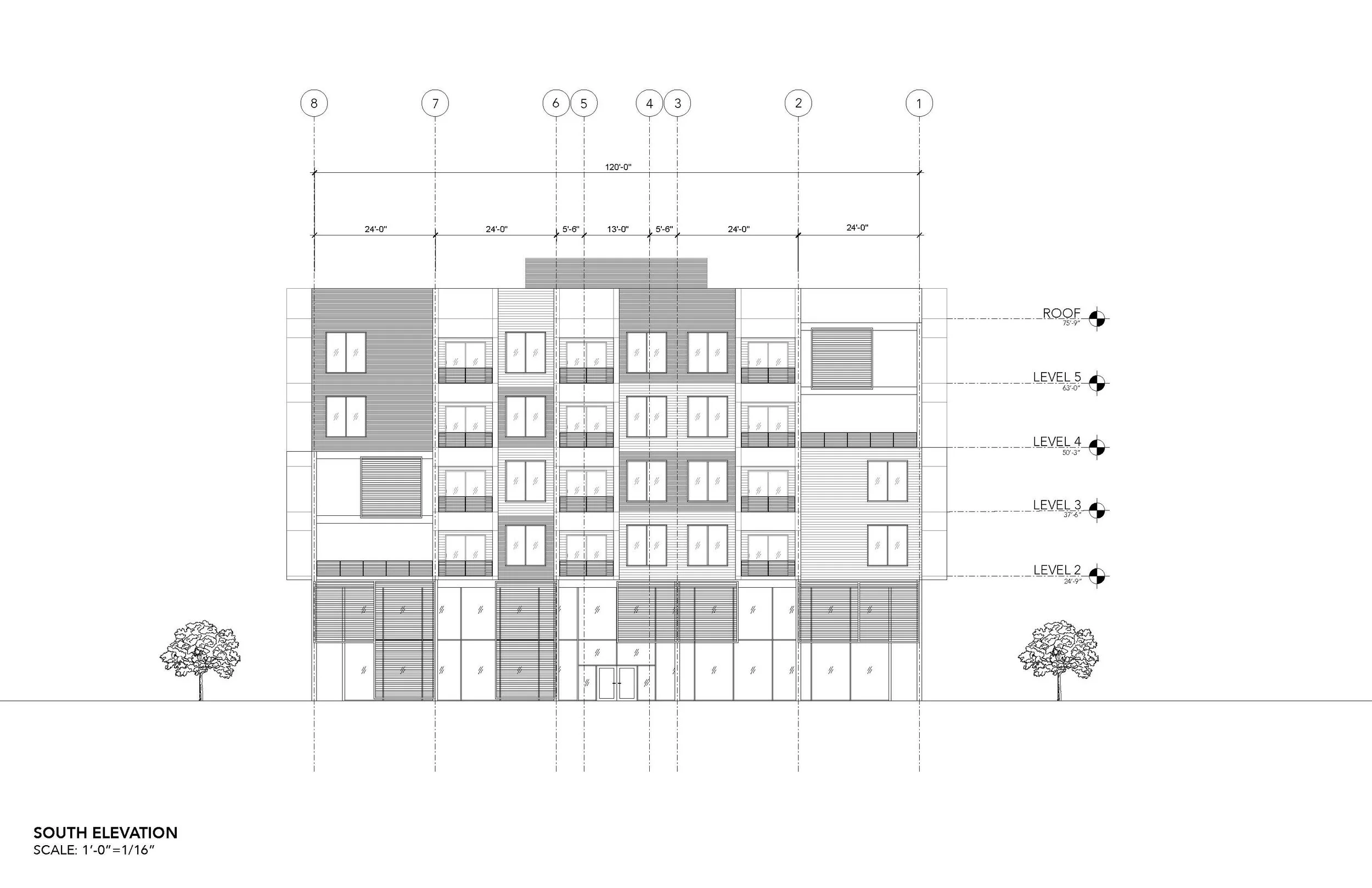 south elevation.
