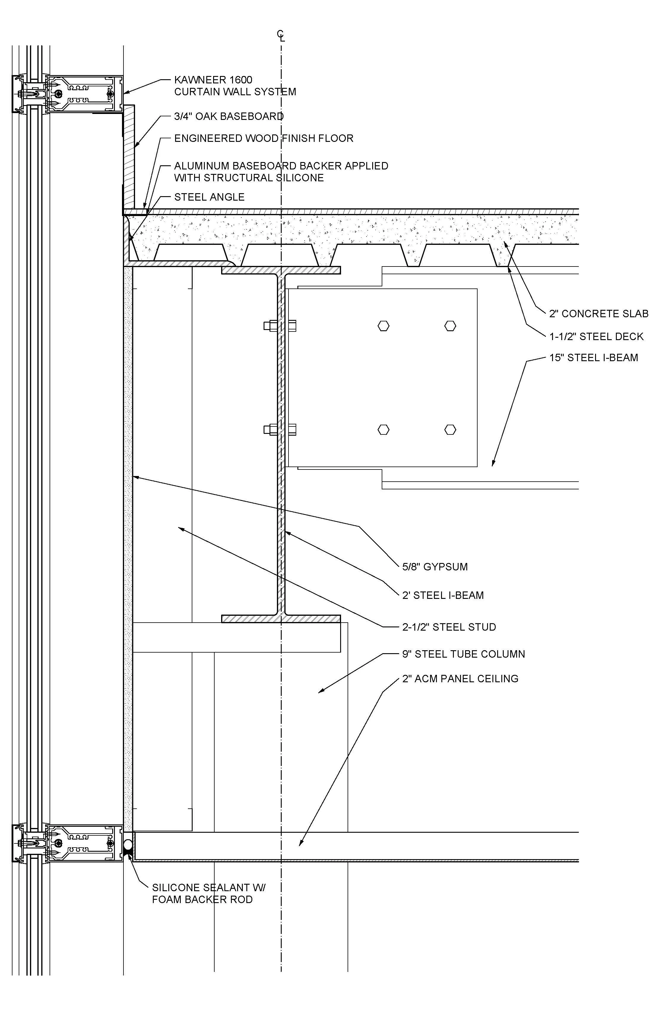 interstitial space assembly detail.