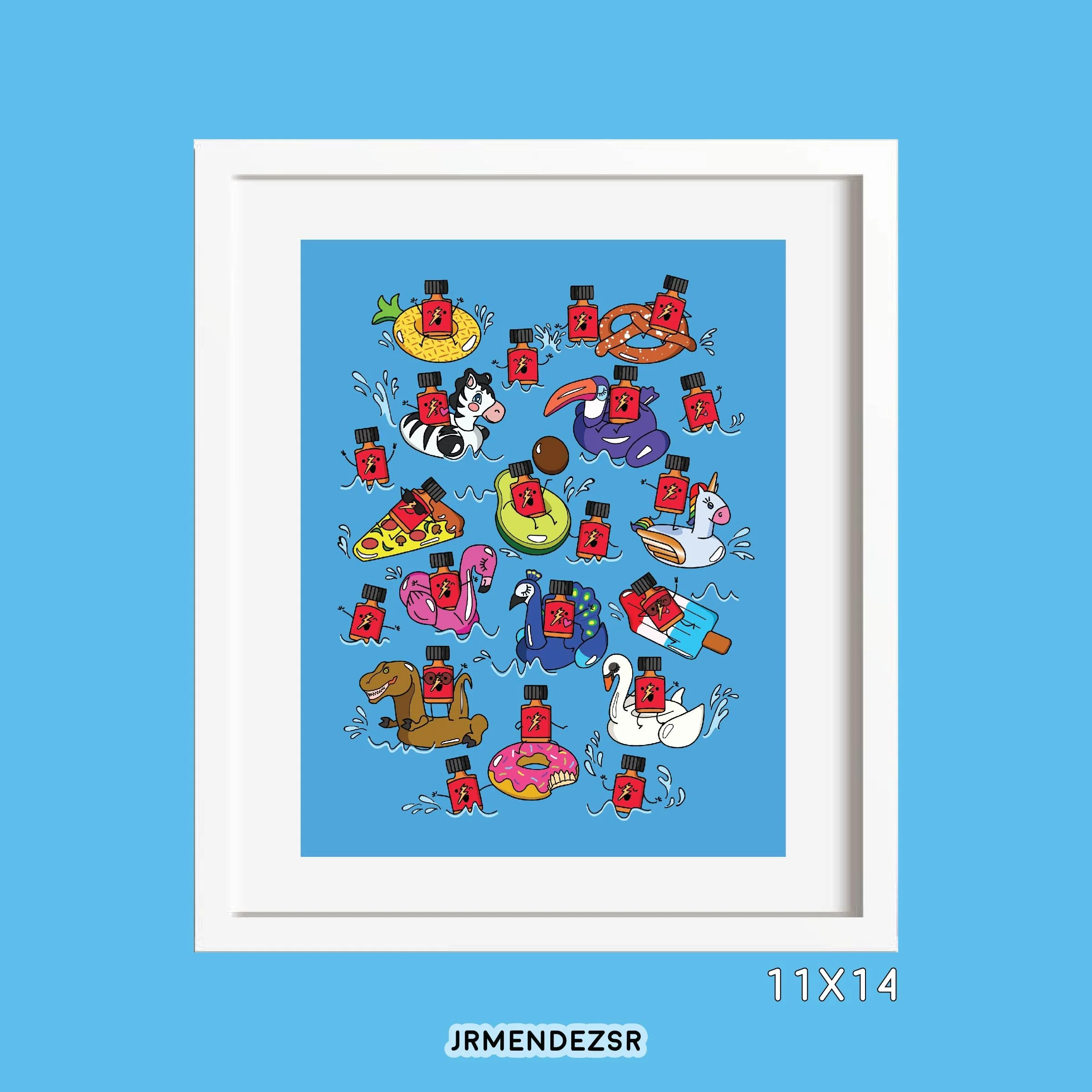 The Junior Mendez Pool Party Print