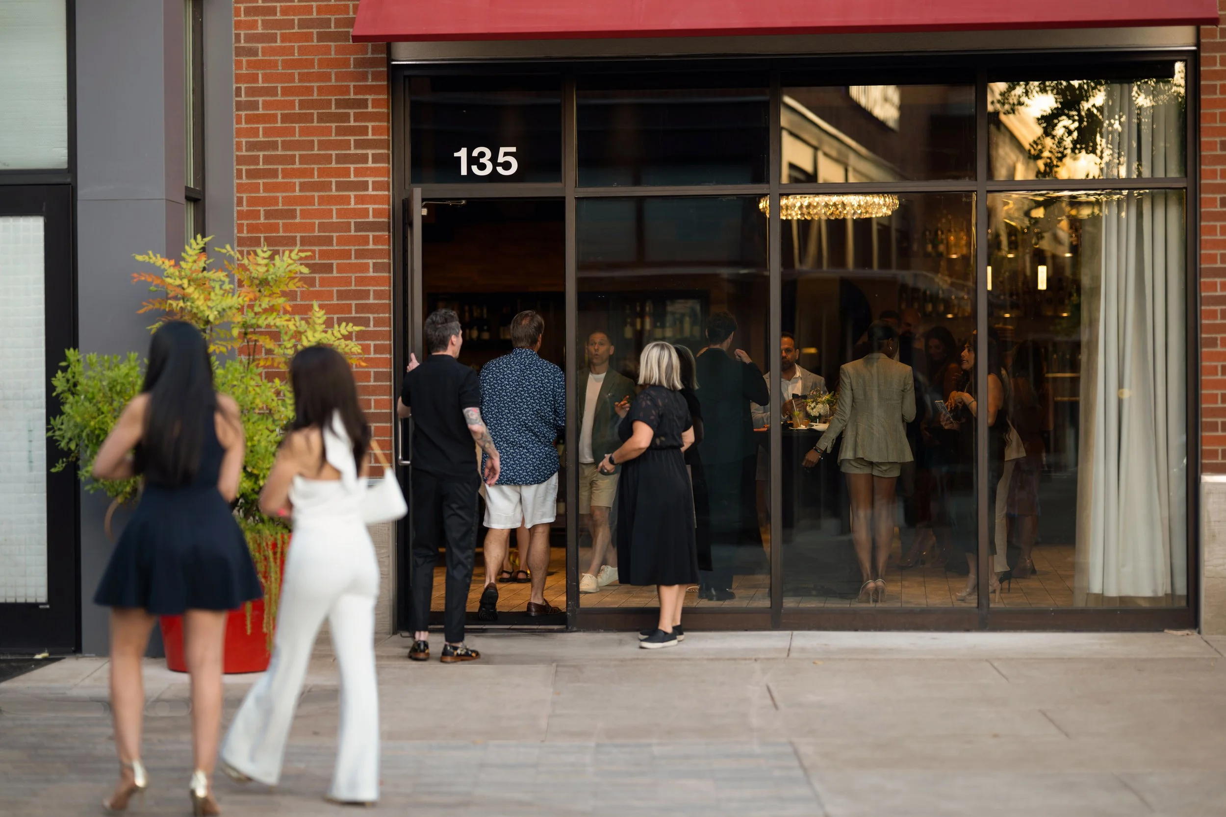 Guests entering The Annex private dining room in Lake Oswego.