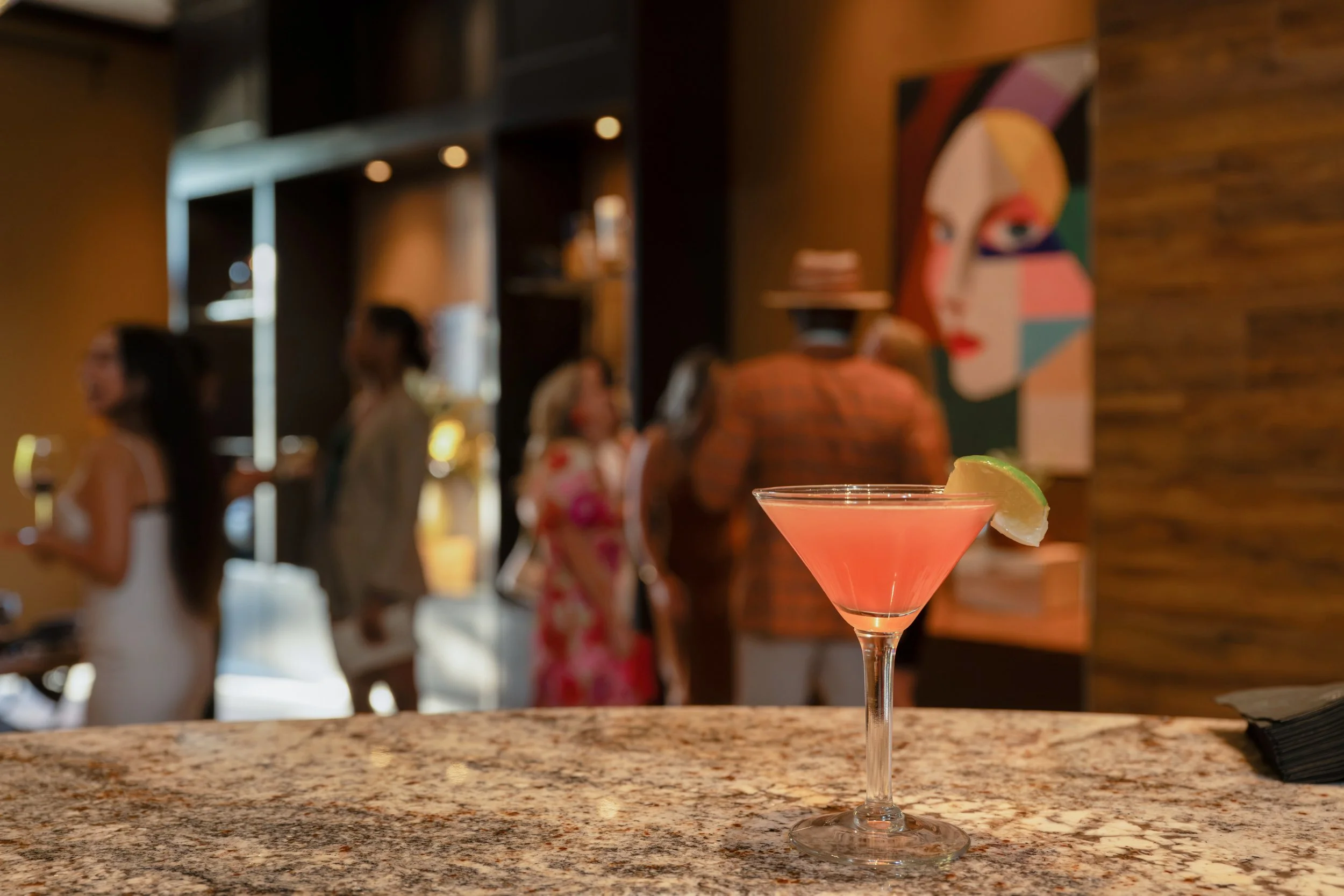 Cocktails and mocktails prepared for a private reception