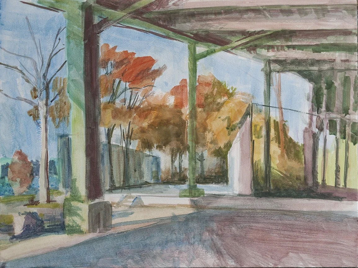 Handball Court, 12" x 16"