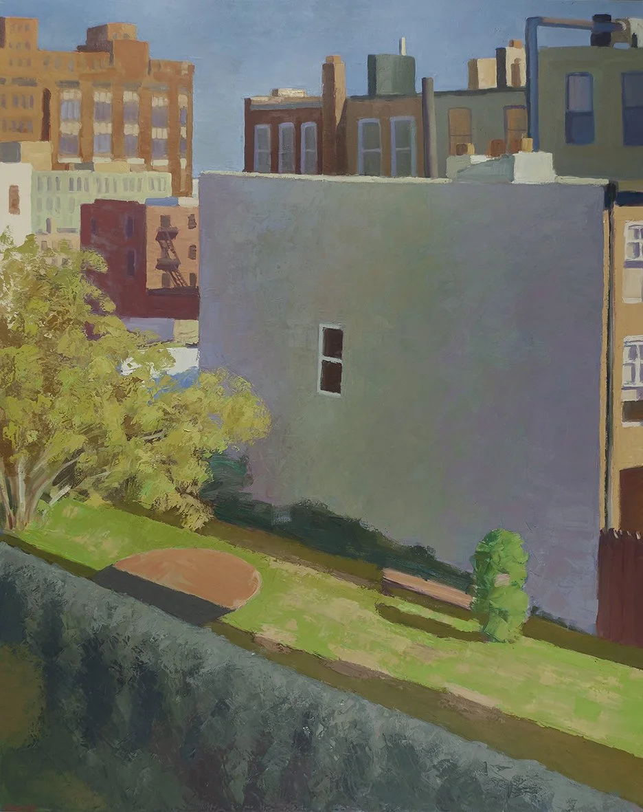  Backyard, Oil on Canvas, 38” x 48”