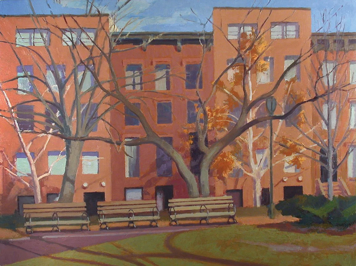  Cobble Hill Park, Oil on Canvas, 36" x 48"