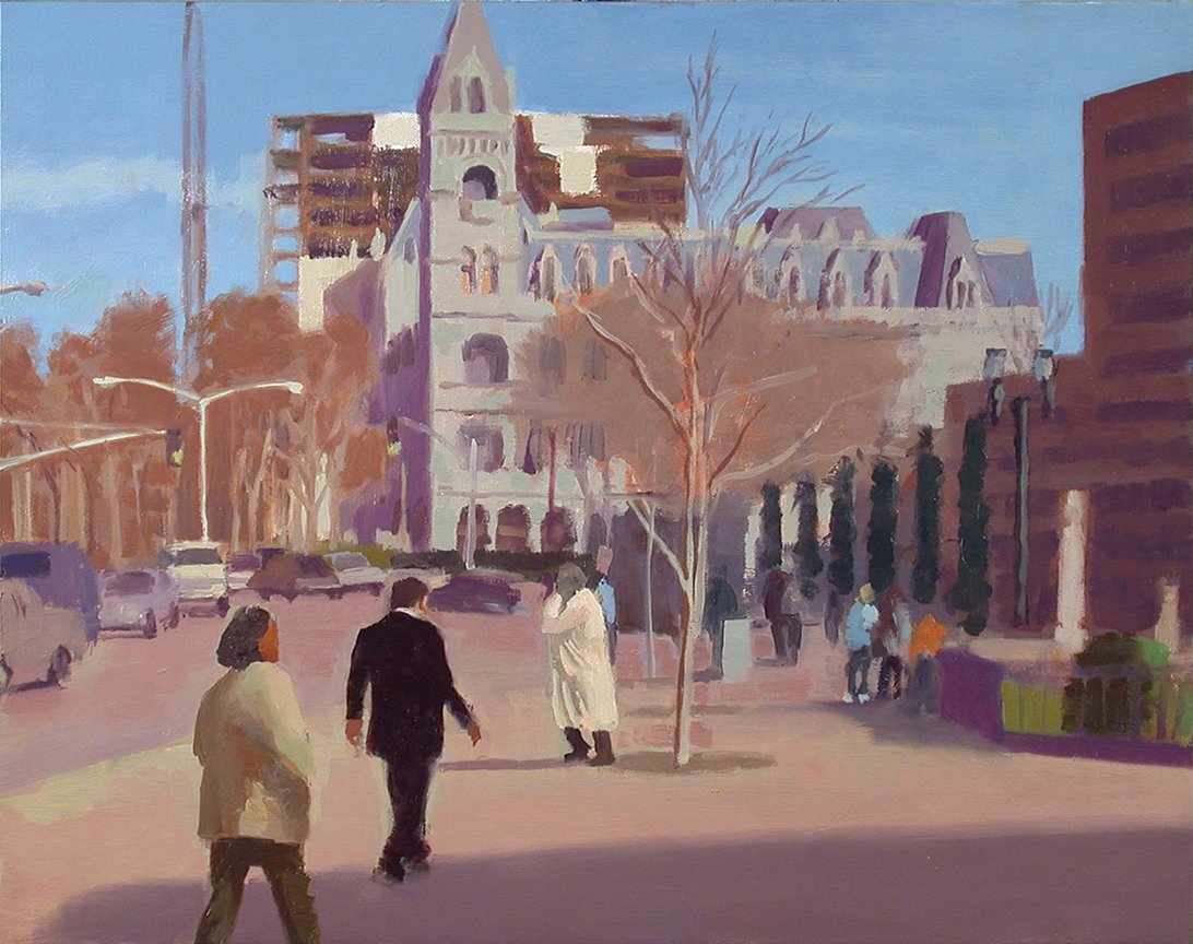  Borough Hall Plaza, Oil on Panel, 11" x 14"
