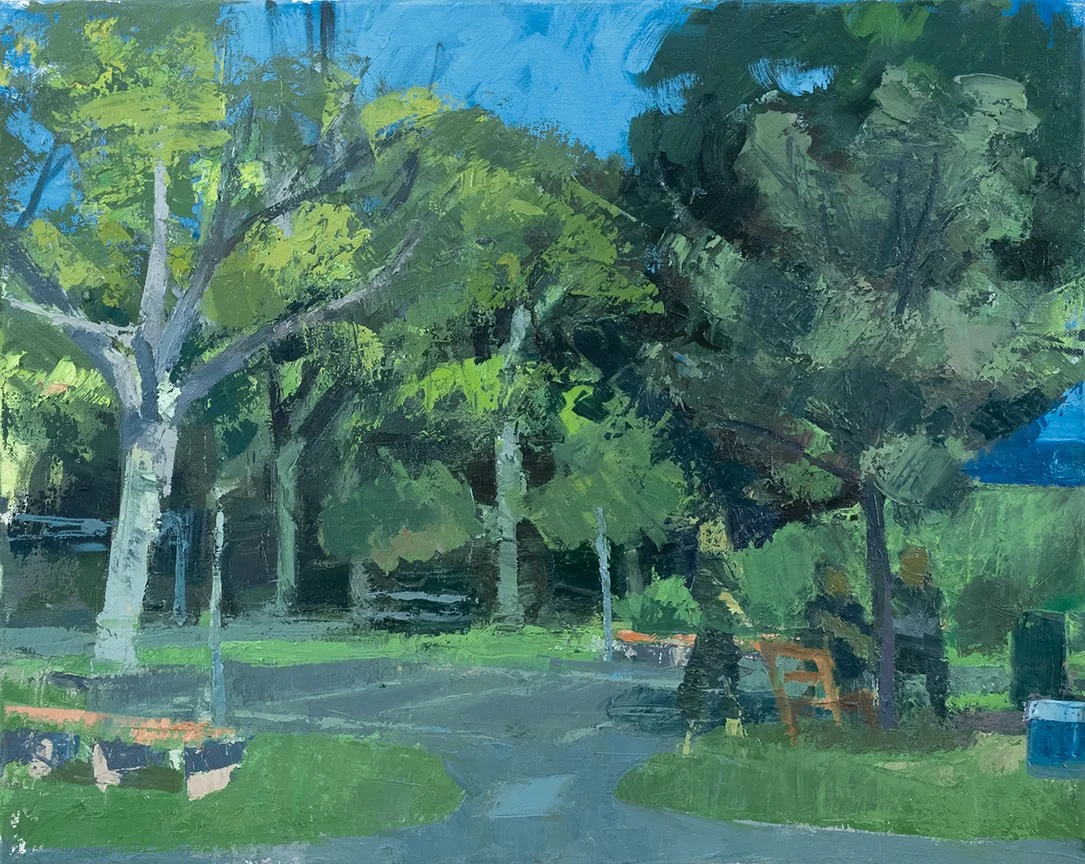 Blue Tent, Study, 16" x 20", Oil on Canvas