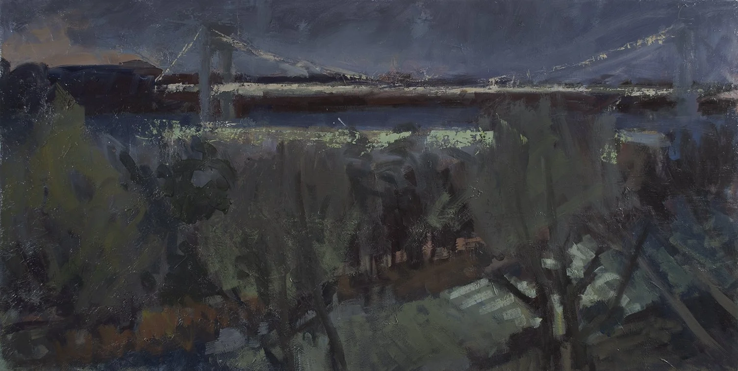  Nocturne, Bridge, 18" x 36", Oil on Linen