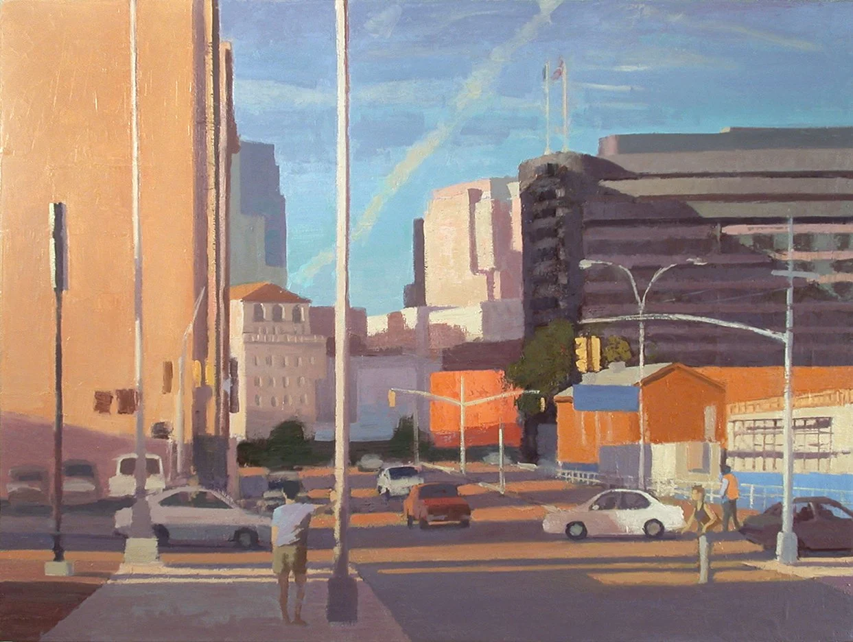  Downtown (evening), Oil on Canvas, 30" x 40"