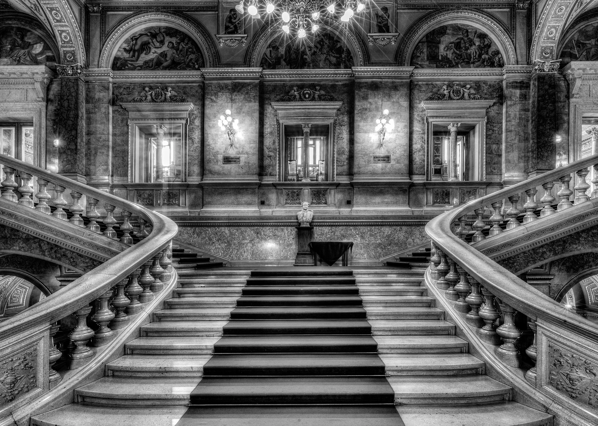 Hungarian State Opera House upper staircase, Budapest — heritage architecture