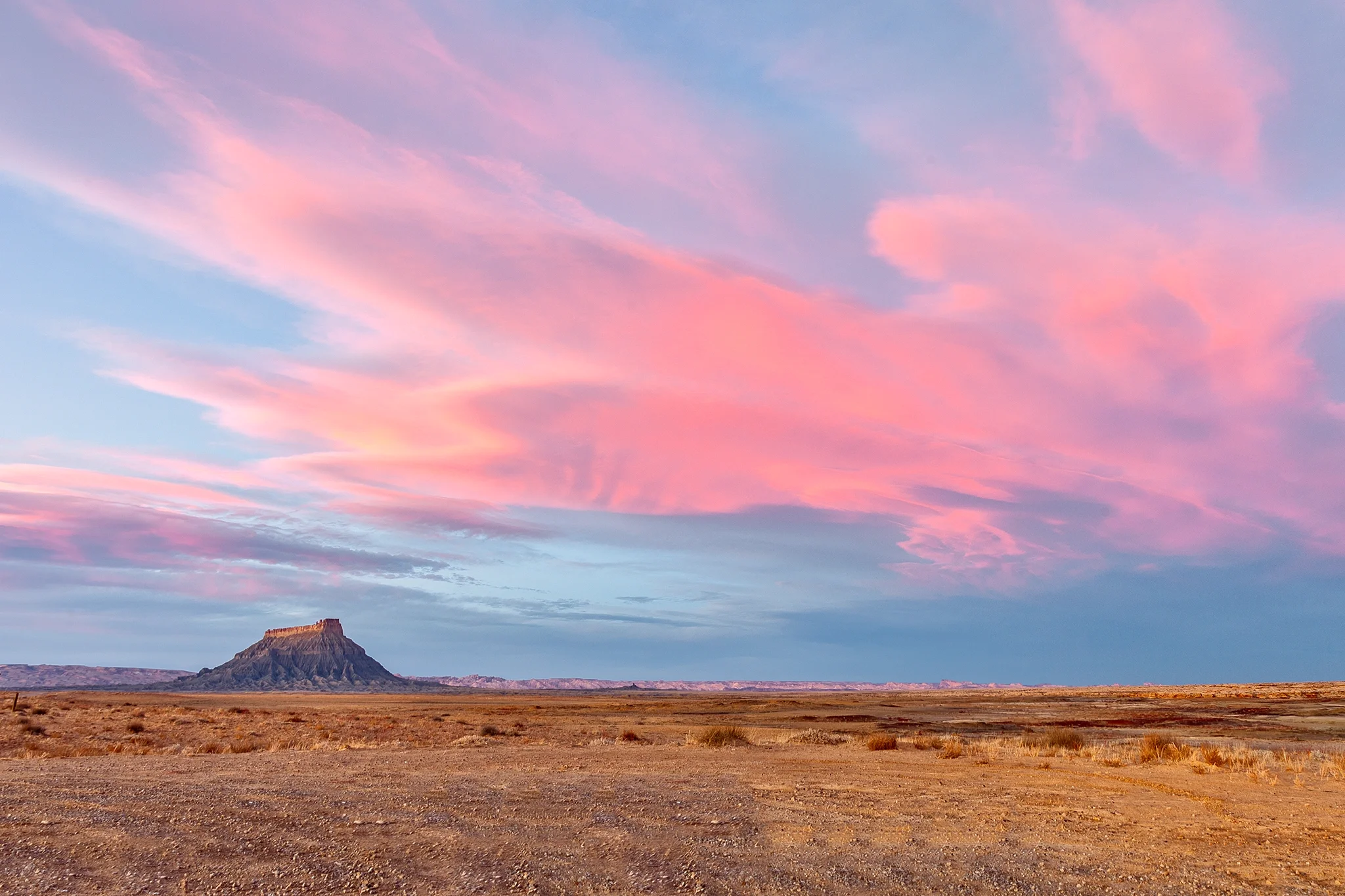 Pink desert sunset, Utah — travel editorial