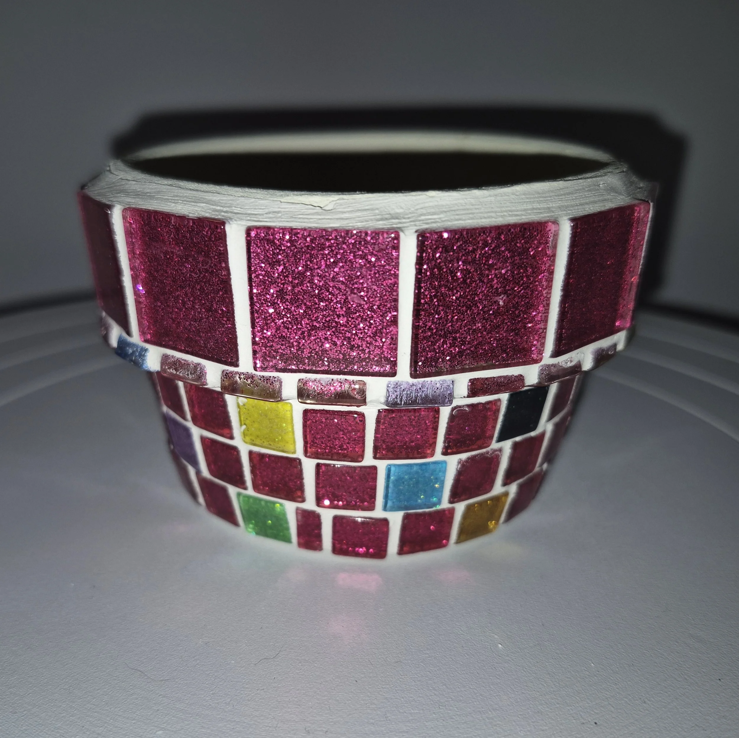 Glitter Pink Planter {X-Small (Wide)}